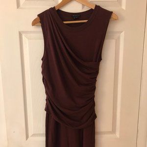 Theory Maroon Sleeveless Dress XS